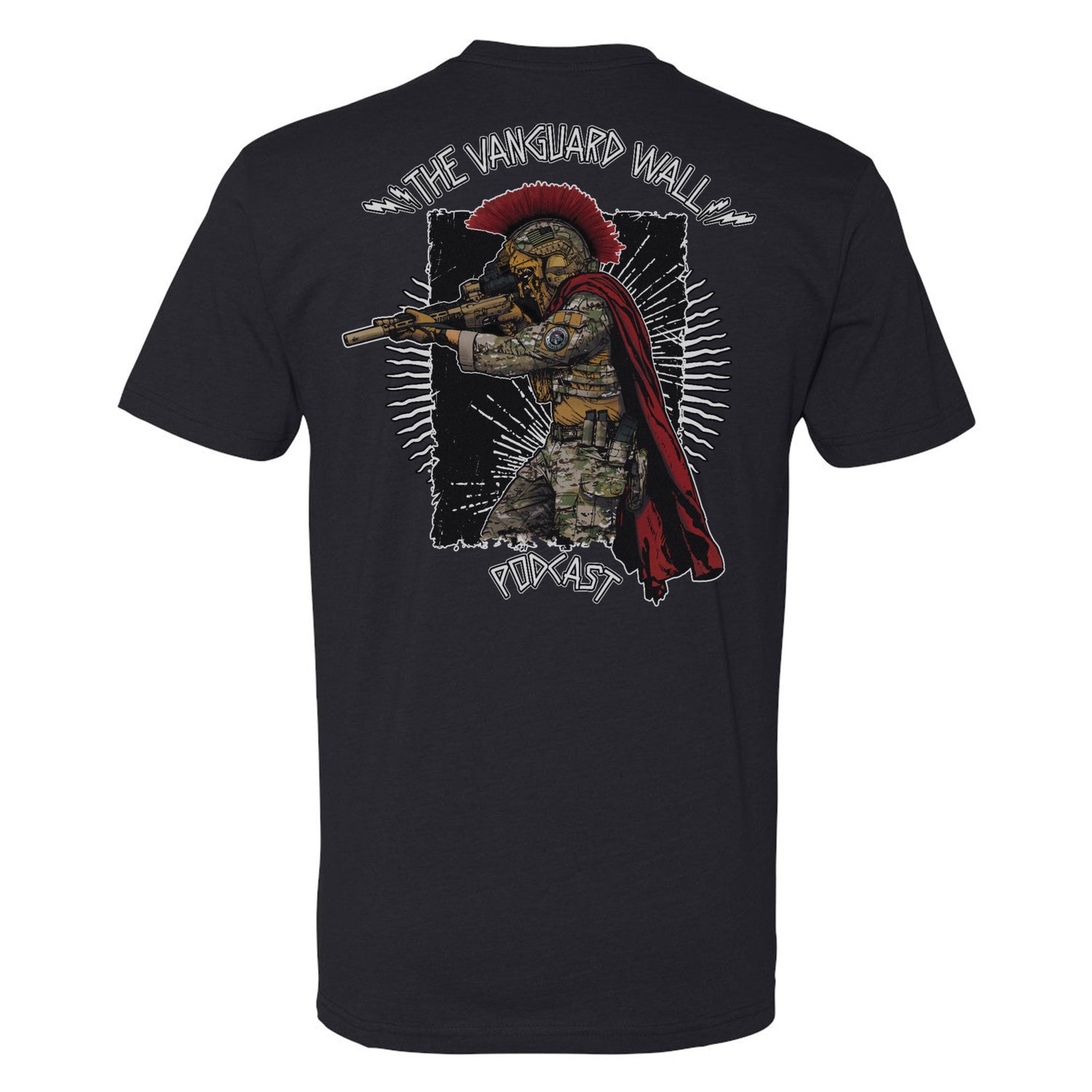 Spartan Operator Tee — tan, back view